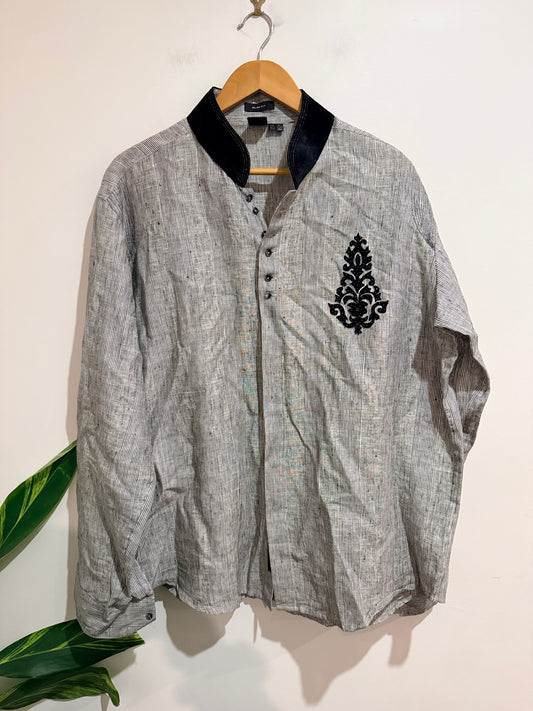 Zillian Striped Long-sleeve Shirt Size XXL