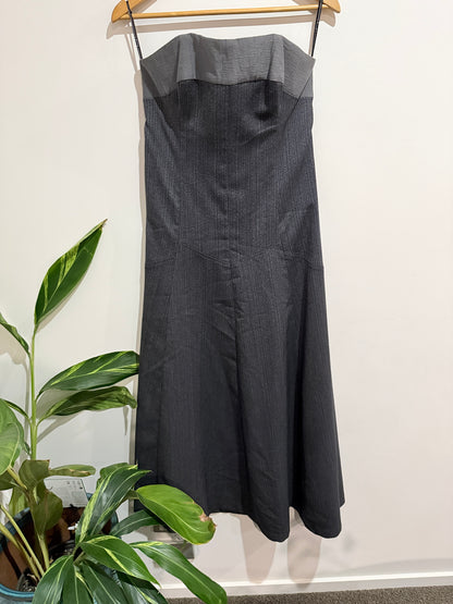 Annah Stretton (NZ Made) Textured Midi Dress Size 12