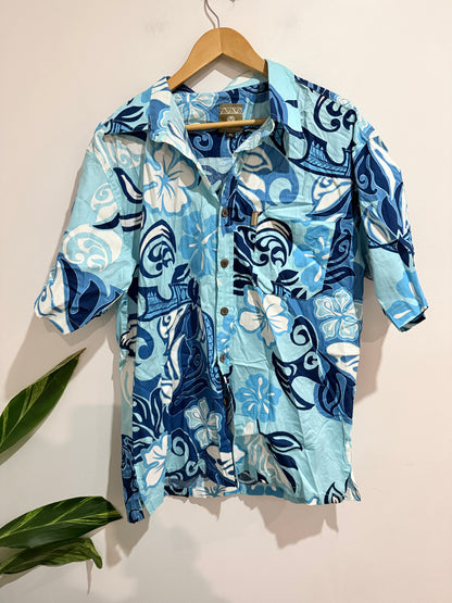 Tribal Origin Tropical Design Shirt Size XL
