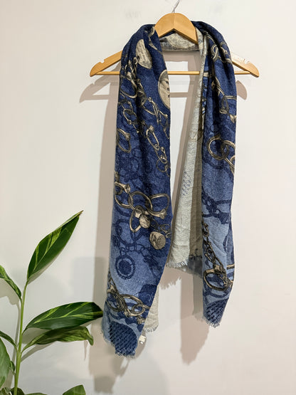 Perry Ellis Gold Printed Scarf