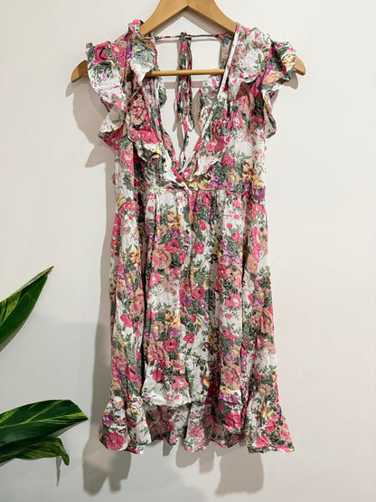 Auguste Floral Print Ruffled Mini Dress Size 10