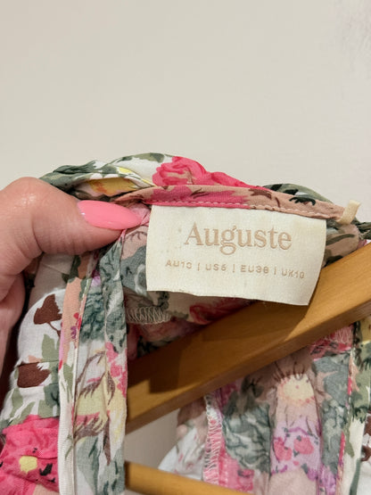 Auguste Floral Print Ruffled Mini Dress Size 10