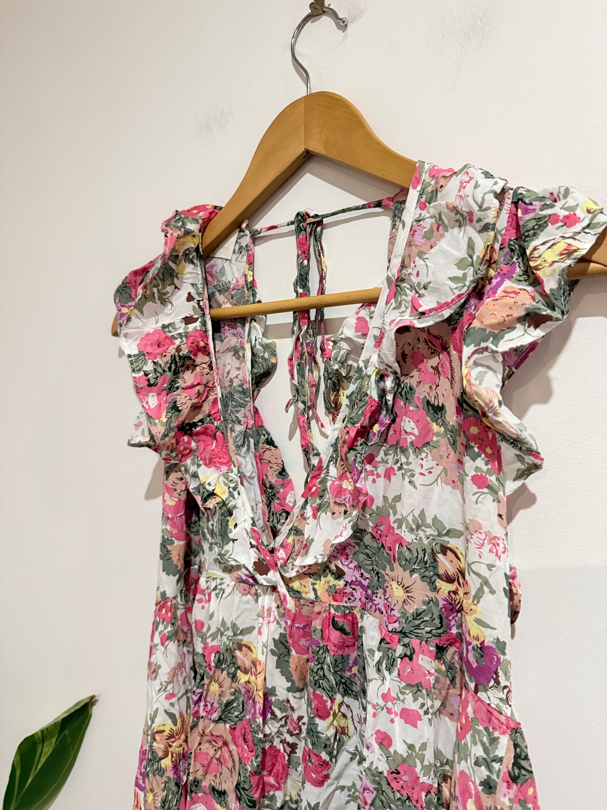 Auguste Floral Print Ruffled Mini Dress Size 10