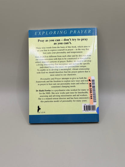 Personality and Prayer by Ruth Fowke