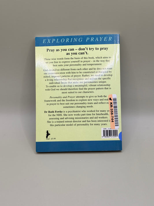 Personality and Prayer by Ruth Fowke