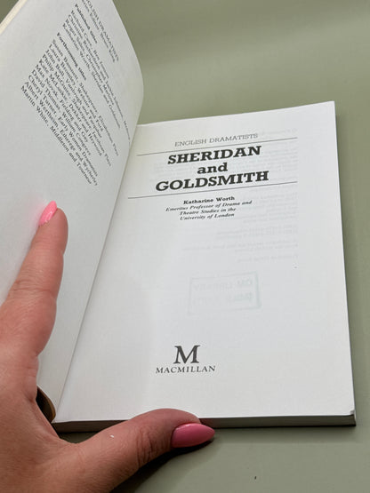 Sheridan & Goldsmith by Katharine Worth