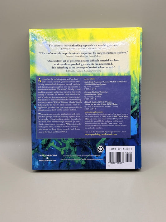 Research Methods and Statistics: A Critical Thinking Approach by Sherri L. Jackson