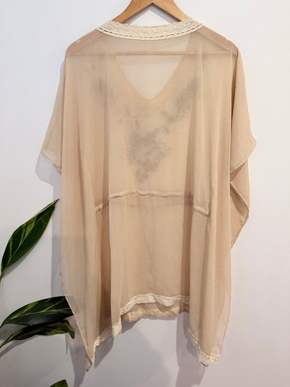 Brand Unknown Sheer Kaftan Size U/Arm to U/Arm 56cm