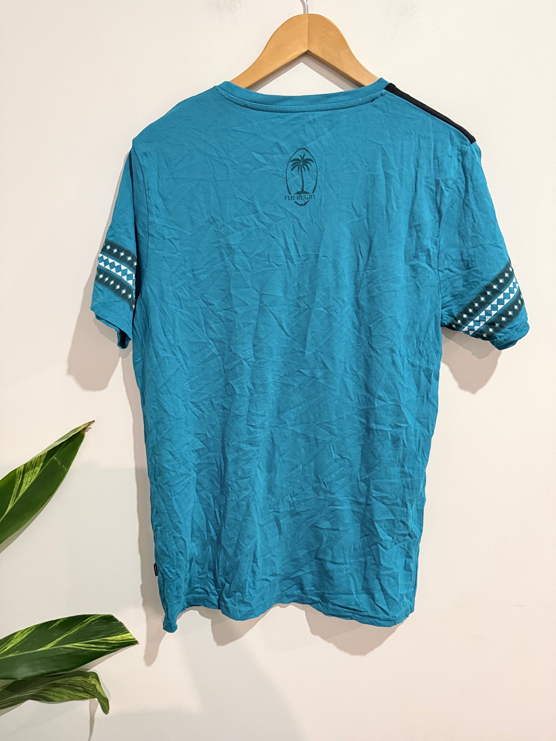 Fiji Rugby Graphic Crewneck T-shirt Size Large