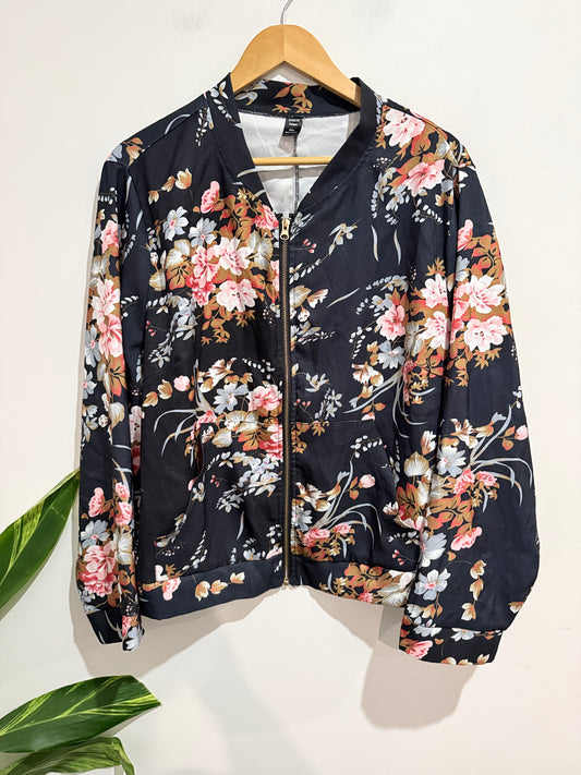 Shein Floral Bomber Jacket Size 3XL | U/Arm to U/Arm 67cm