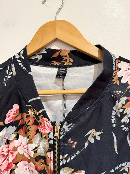 Shein Floral Bomber Jacket Size 3XL | U/Arm to U/Arm 67cm