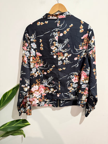 Shein Floral Bomber Jacket Size 3XL | U/Arm to U/Arm 67cm