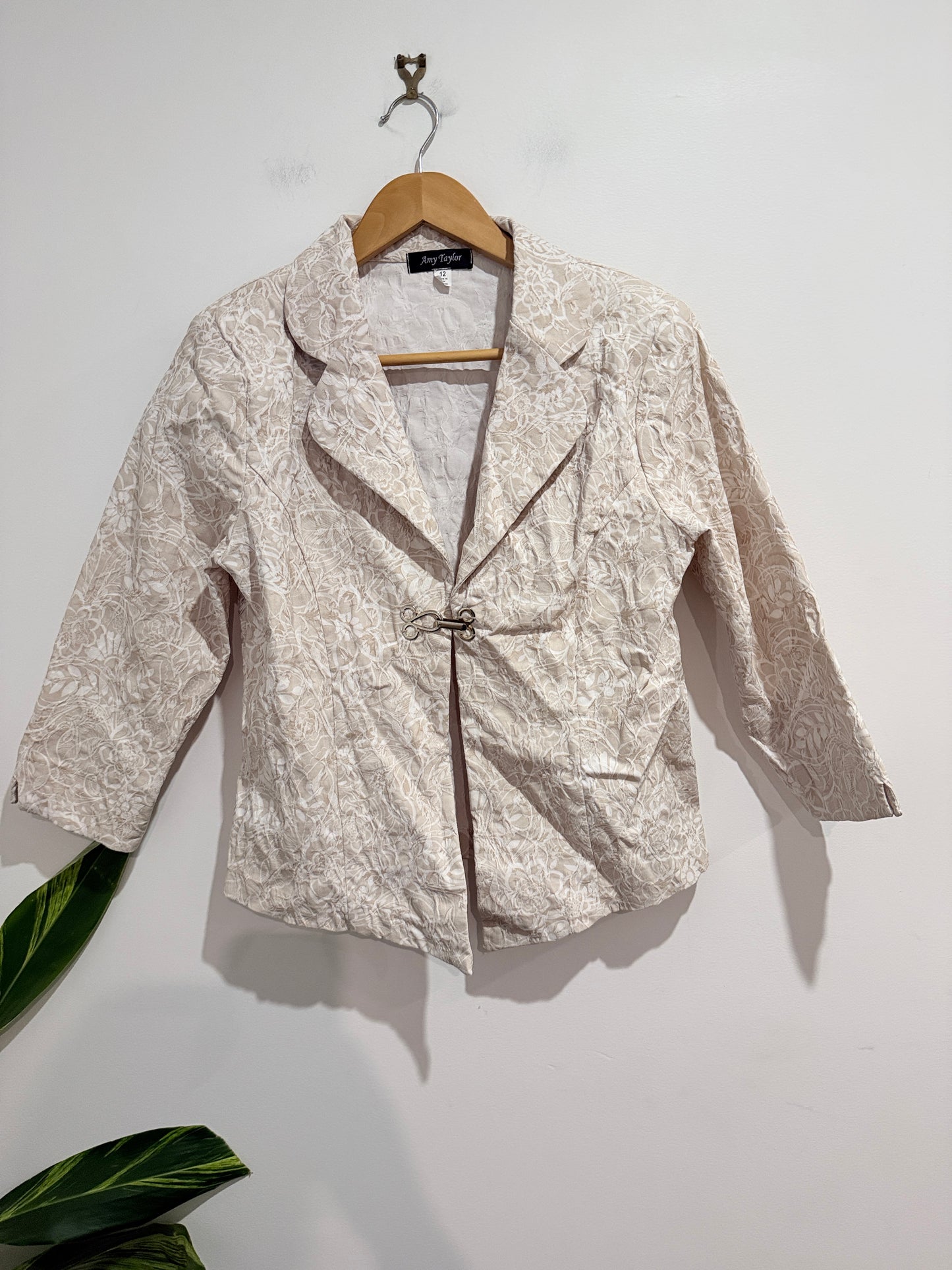 Amy Taylor Blazer Jacket Size 12 | U/Arm to U/Arm 47cm