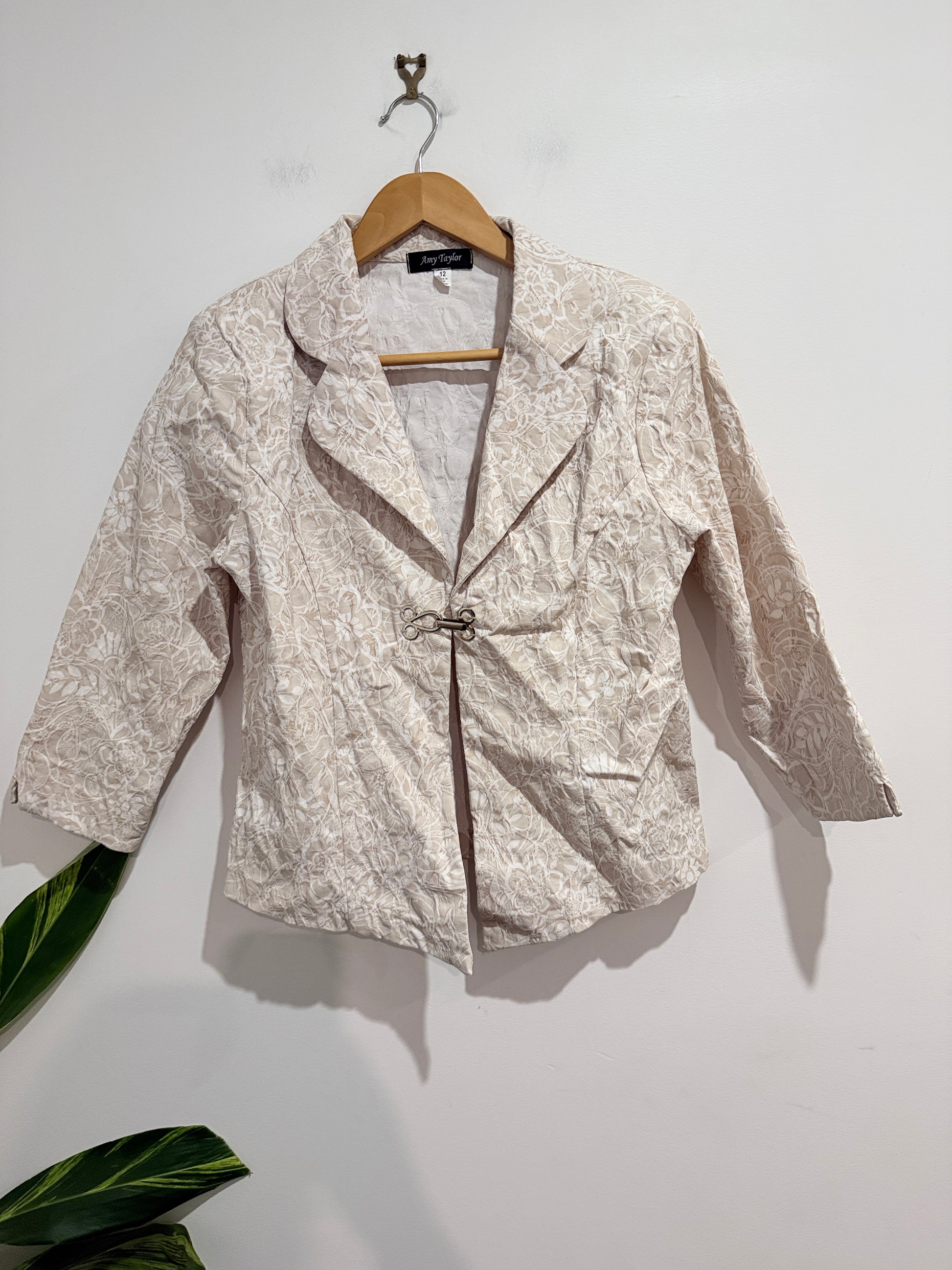 Amy Taylor Blazer Jacket Size 12 | U/Arm to U/Arm 47cm
