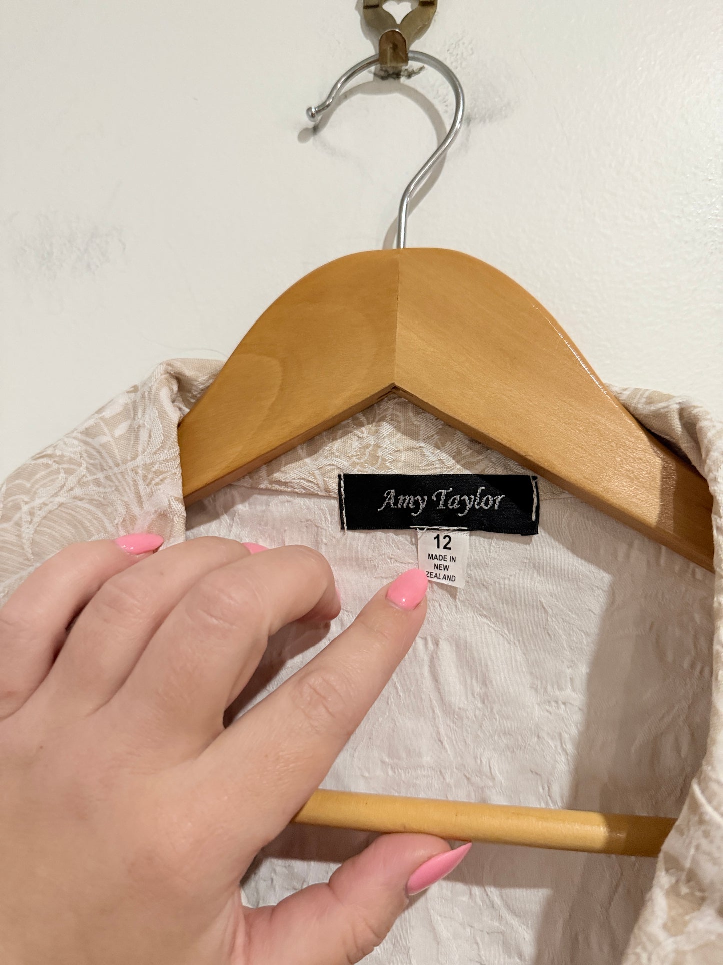 Amy Taylor Blazer Jacket Size 12 | U/Arm to U/Arm 47cm