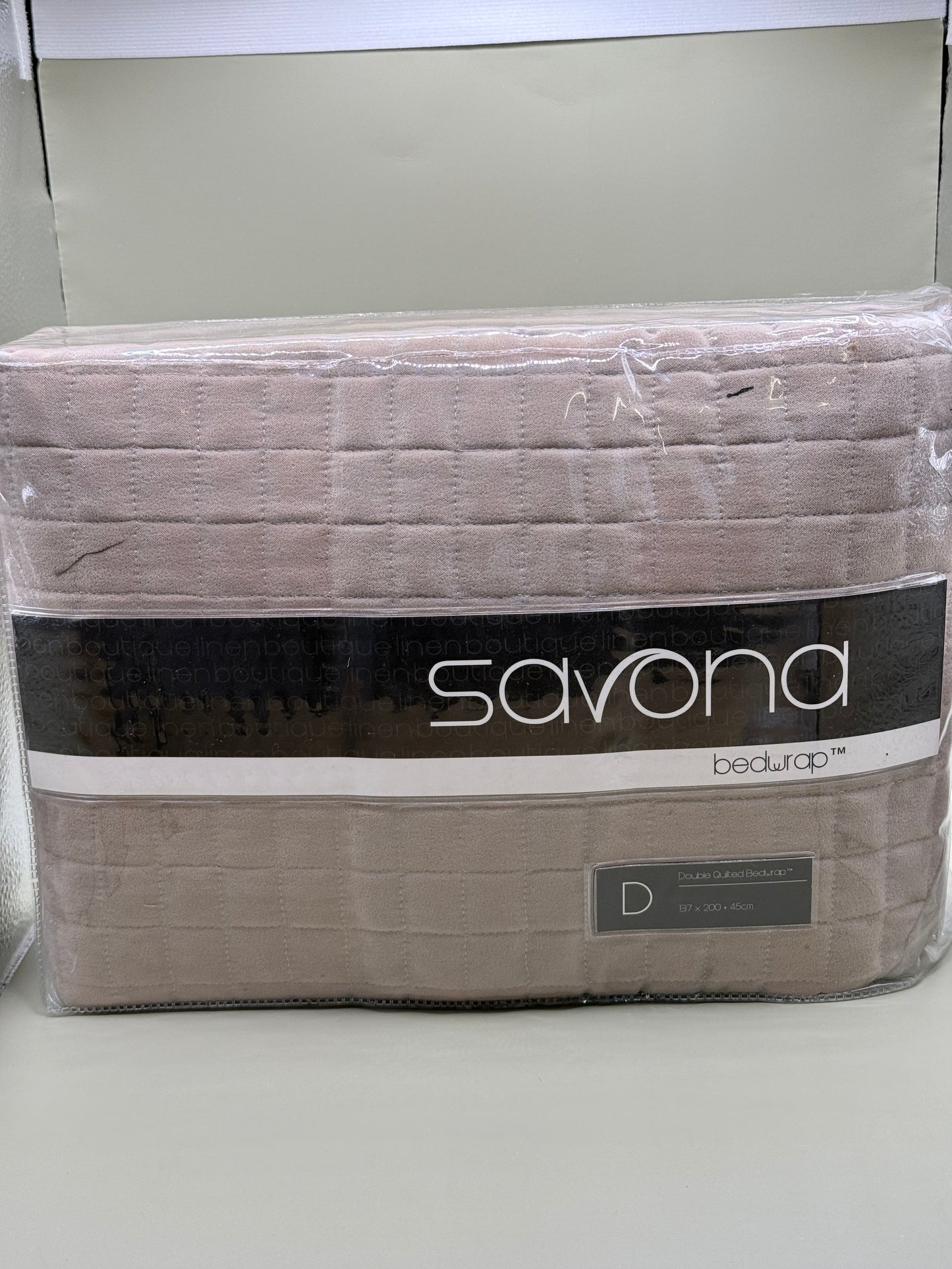 Savona Quilted Bedwrap Double Linen 137 x 200 + 45cm