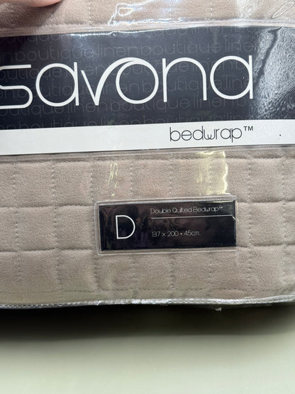 Savona Quilted Bedwrap Double Linen 137 x 200 + 45cm