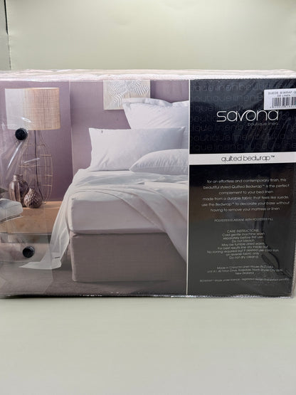 Savona Quilted Bedwrap Double Linen 137 x 200 + 45cm