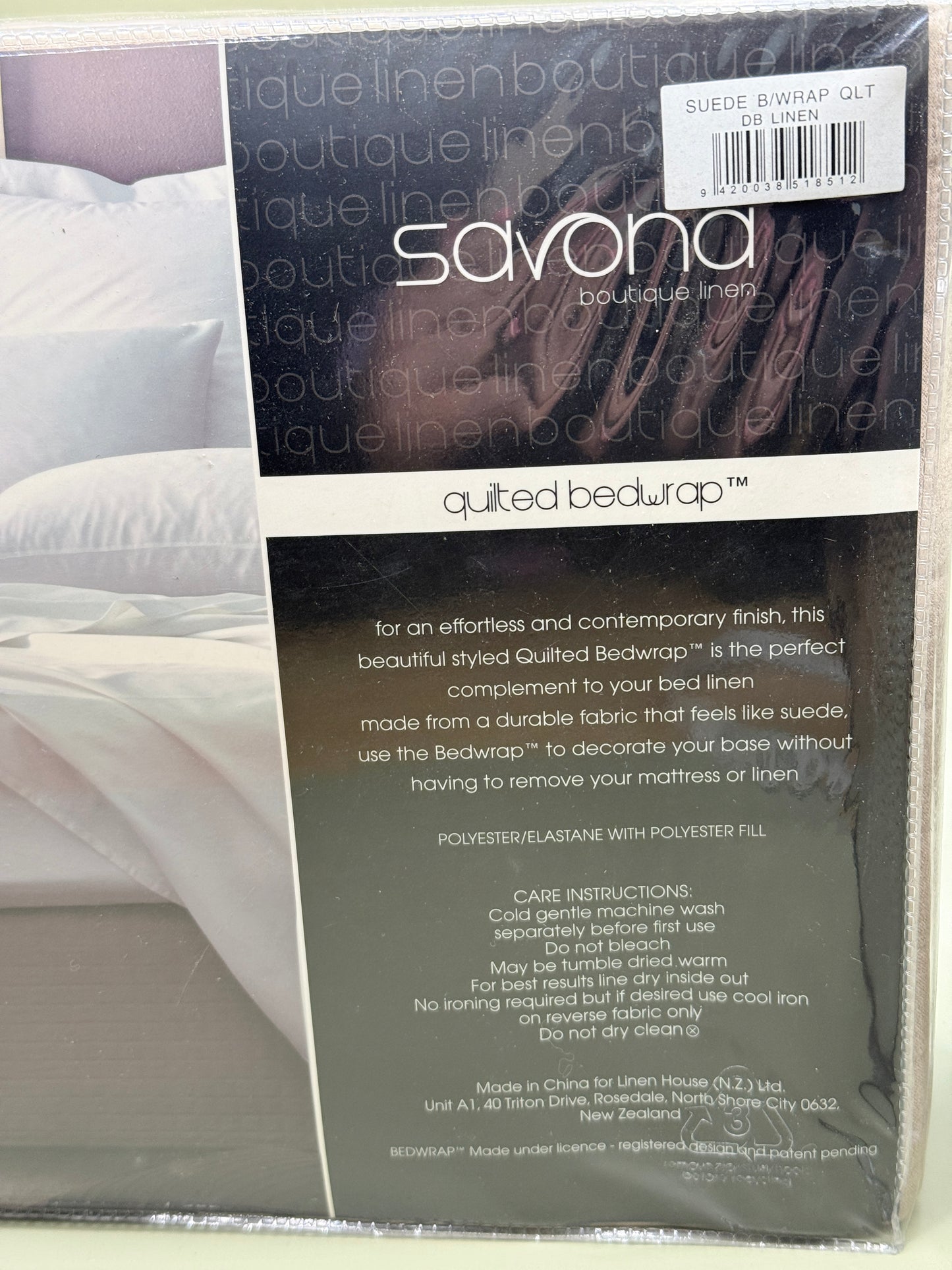 Savona Quilted Bedwrap Double Linen 137 x 200 + 45cm