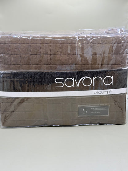 Savona Quilted Bedwrap Single Chocolate 91 x 200 + 45cm