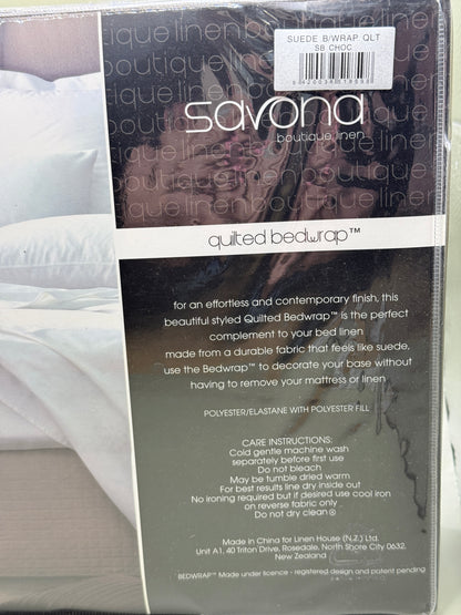 Savona Quilted Bedwrap Single Chocolate 91 x 200 + 45cm