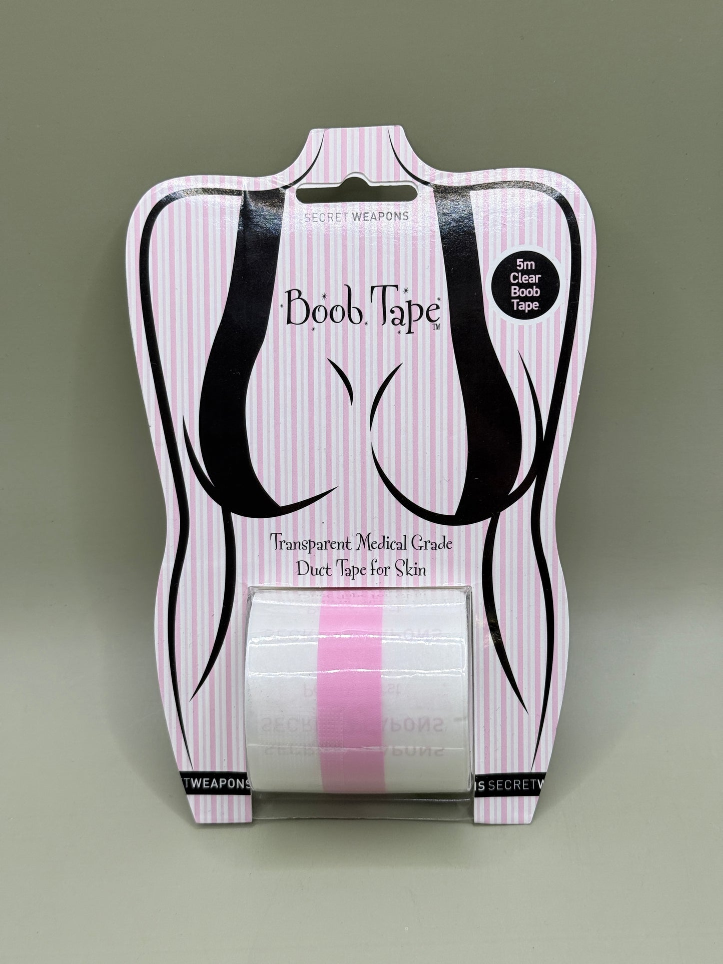 Secret Weapons Clear Boob Tape 5m Transparent Medical Grade Tape