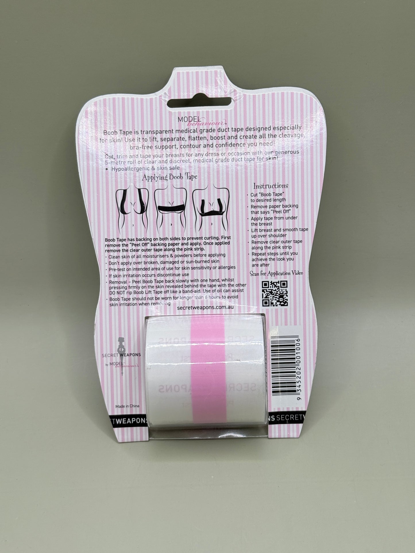 Secret Weapons Clear Boob Tape 5m Transparent Medical Grade Tape