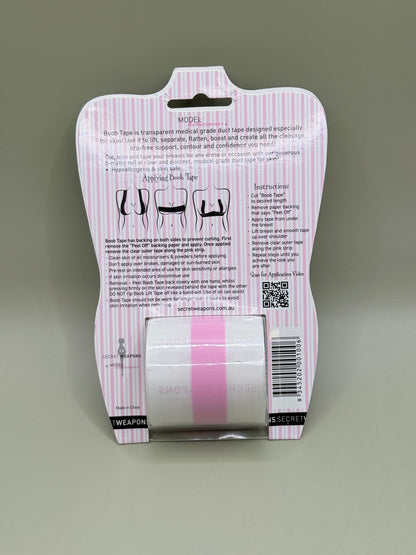 Secret Weapons Clear Boob Tape 5m Transparent Medical Grade Tape