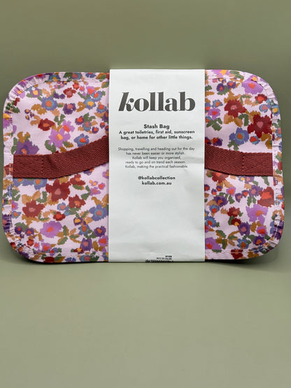 Kollab Retro Bloom Toiletry Stash Bag 27 x 11 x 18cm