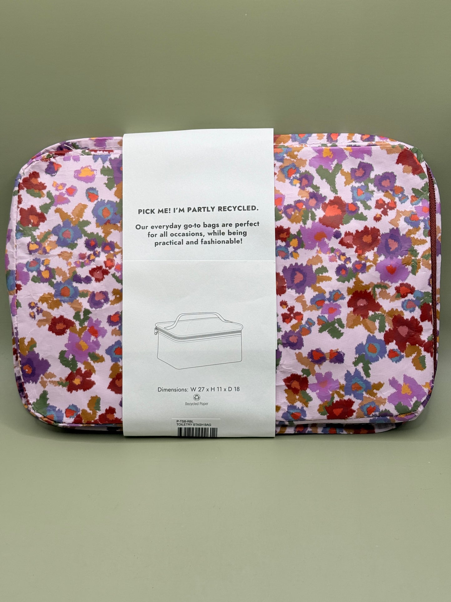 Kollab Retro Bloom Toiletry Stash Bag 27 x 11 x 18cm