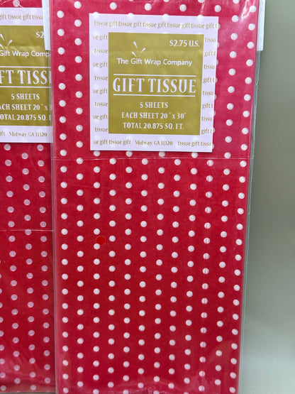 Gift Tissue Paper Polka Dot Pack (6 Packs)