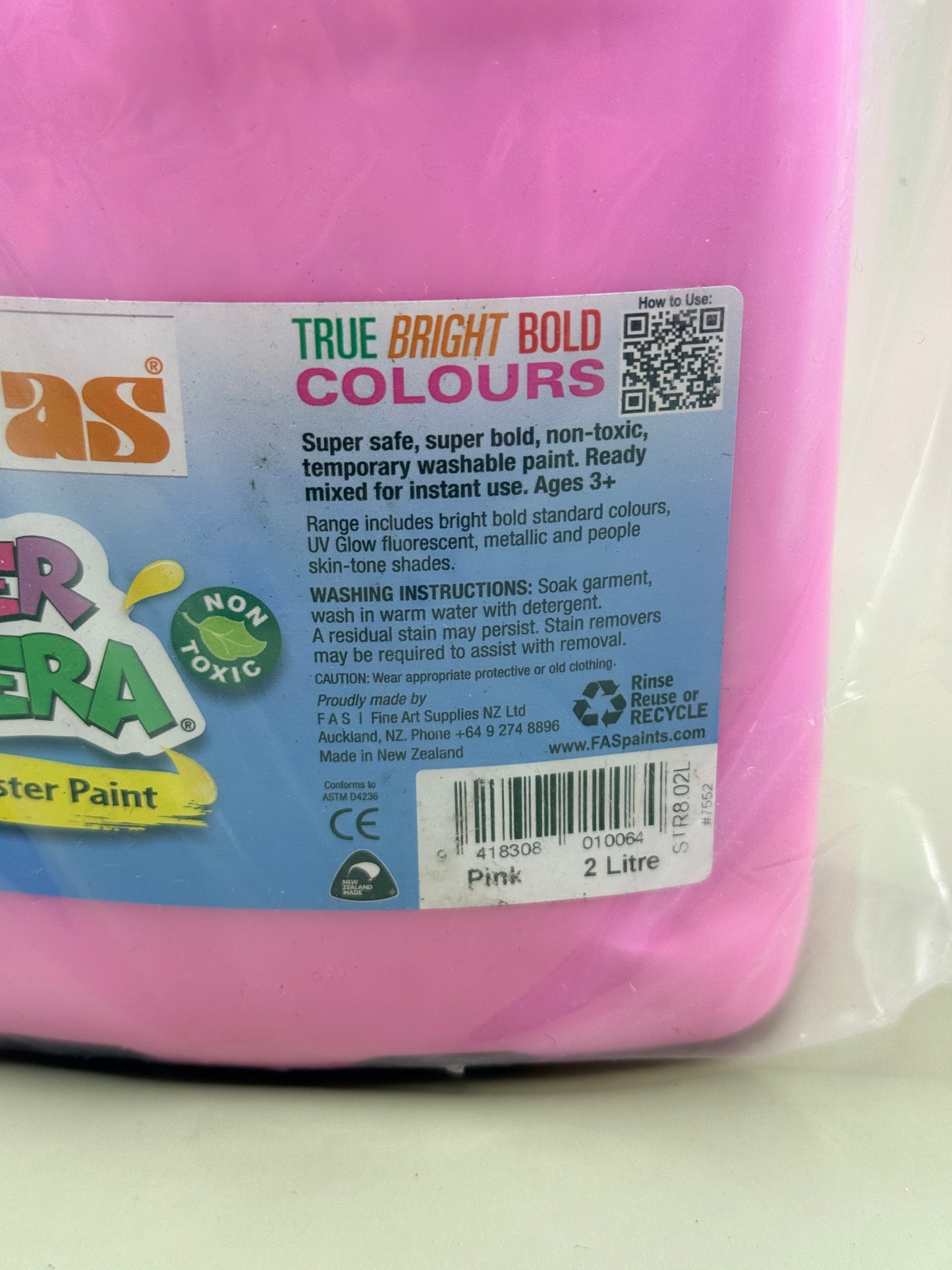 FAS Super Tempera Washable Poster Paint 2 Litre