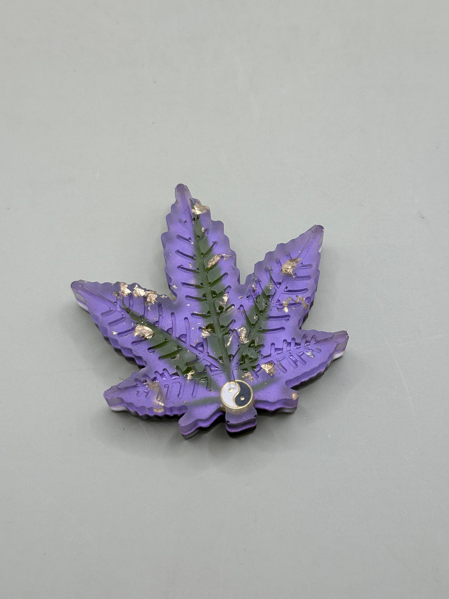 Purple Resin Marijuana Leaf Fridge Magnet