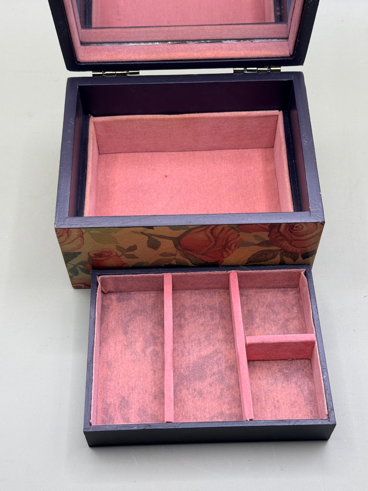Decoupage Jewellery Box with Removable Tray