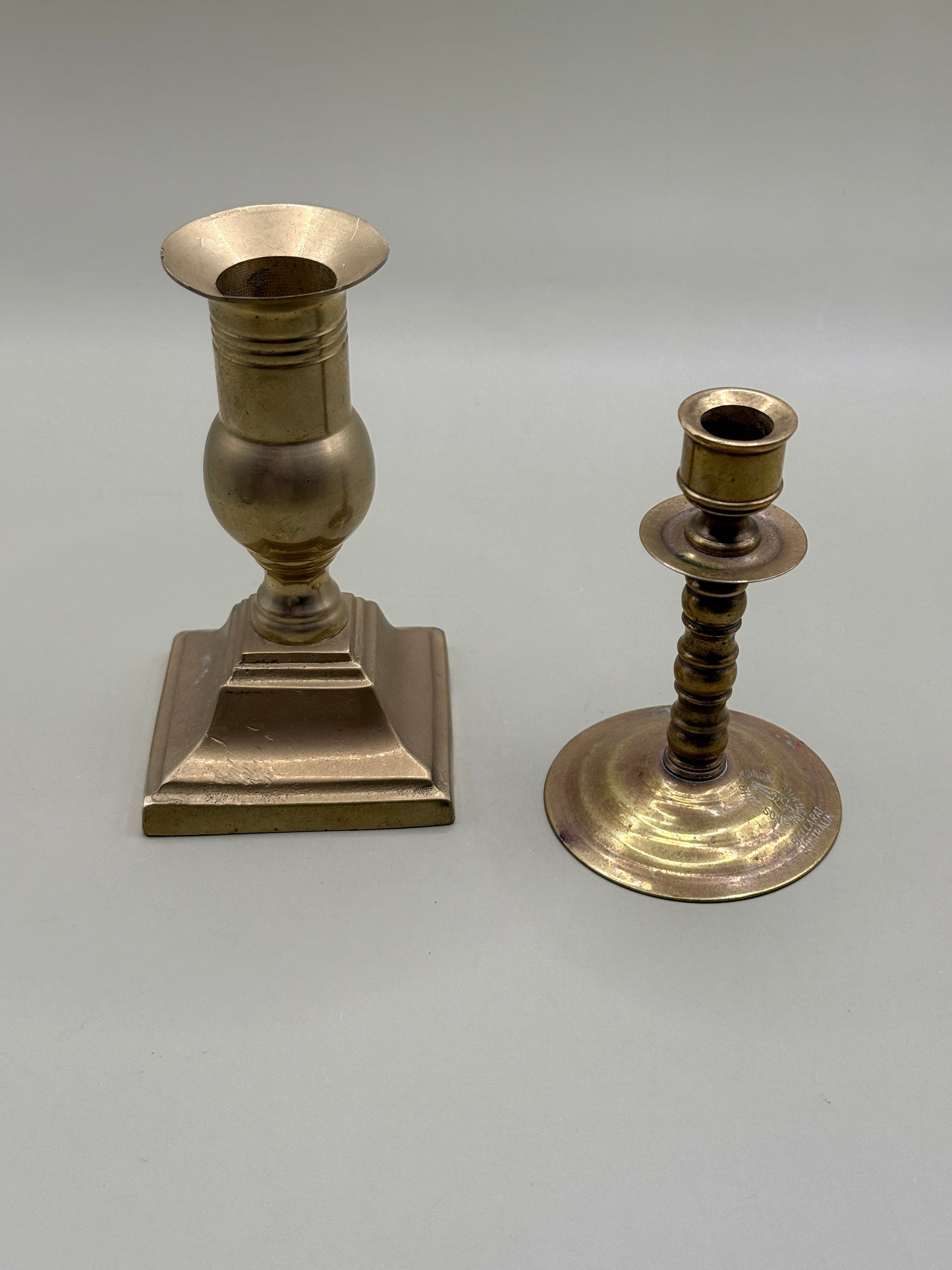 Pair of Vintage Brass Candlesticks