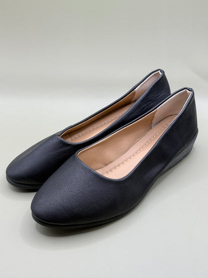 Women's Black Wedge Ballet Flats – Size EU 38