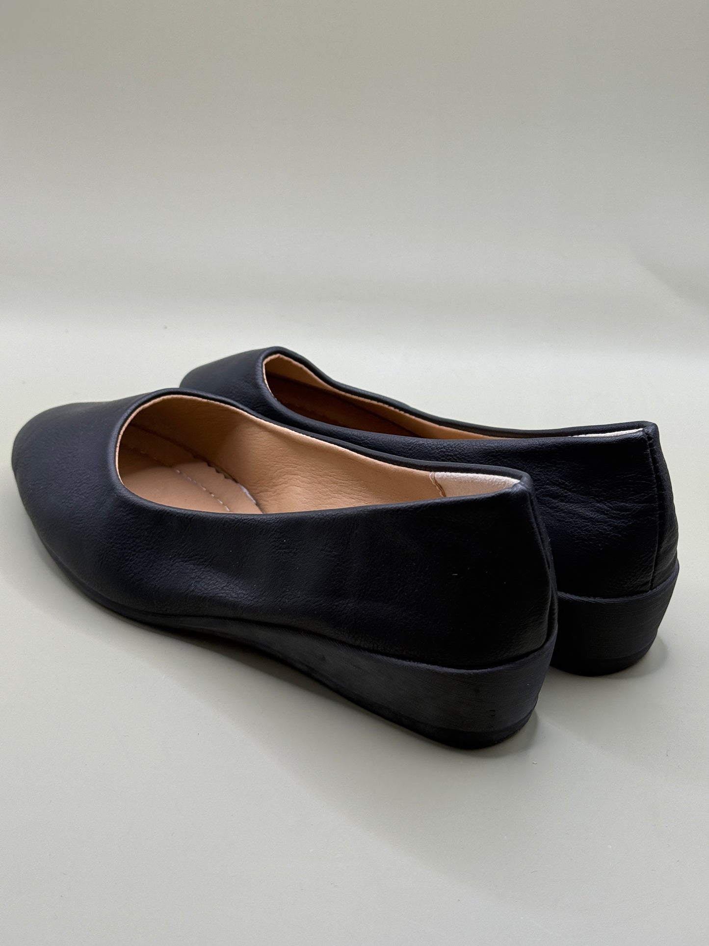 Women's Black Wedge Ballet Flats – Size EU 38