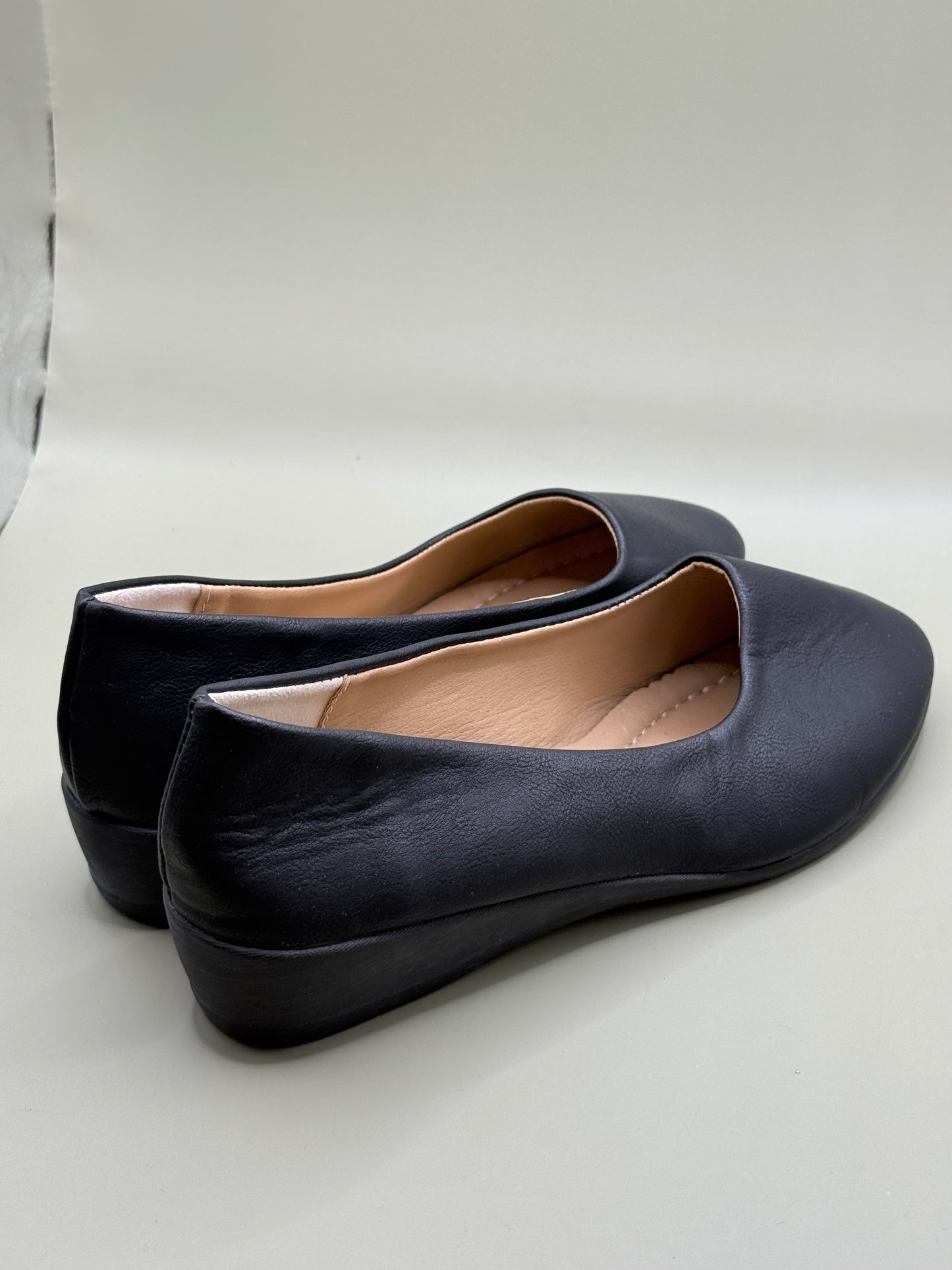 Women's Black Wedge Ballet Flats – Size EU 38