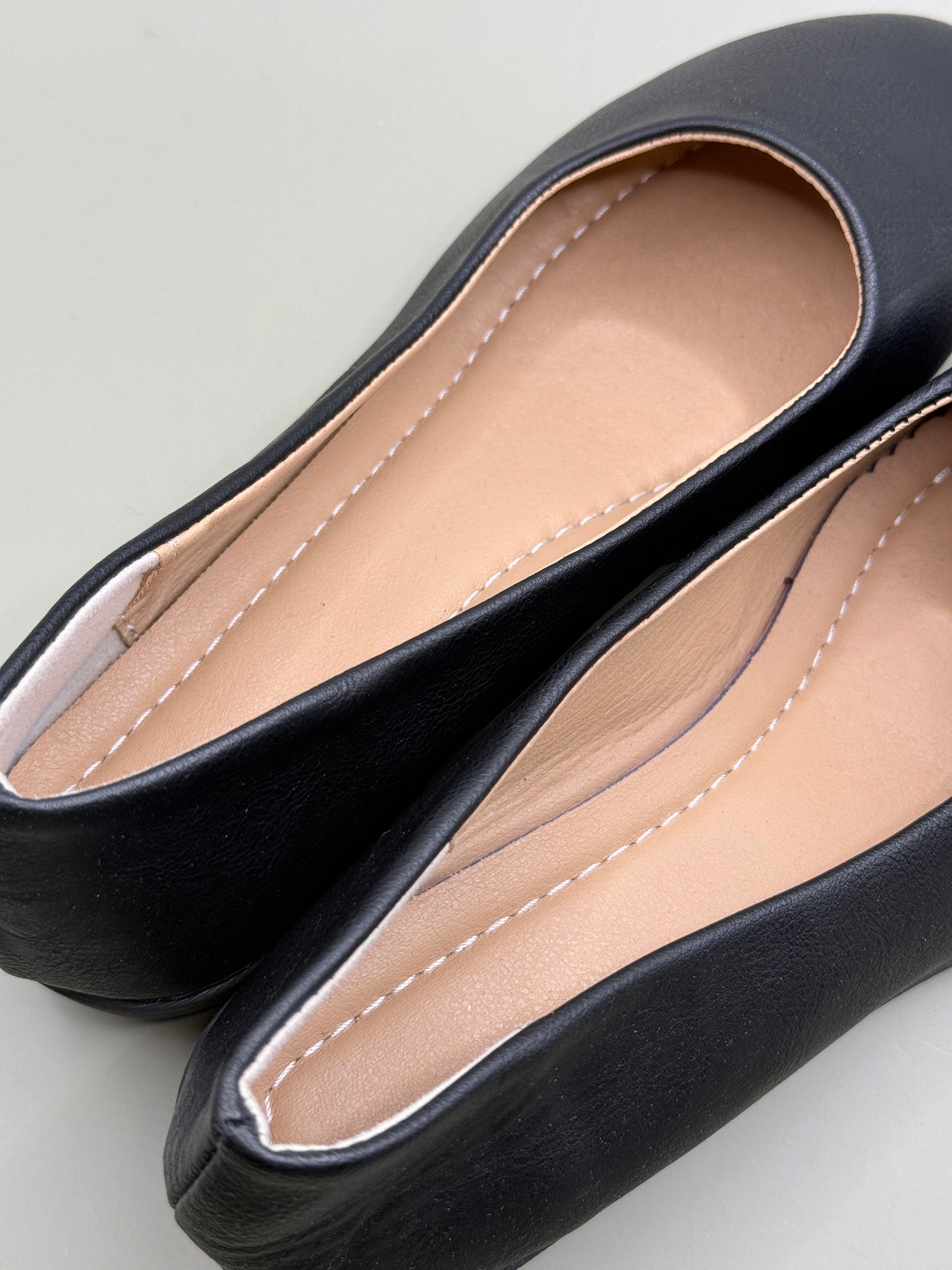 Women's Black Wedge Ballet Flats – Size EU 38