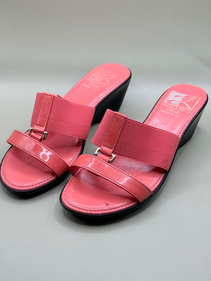 Andrea Renzi Tenero Wedge Slide Sandals Size 39