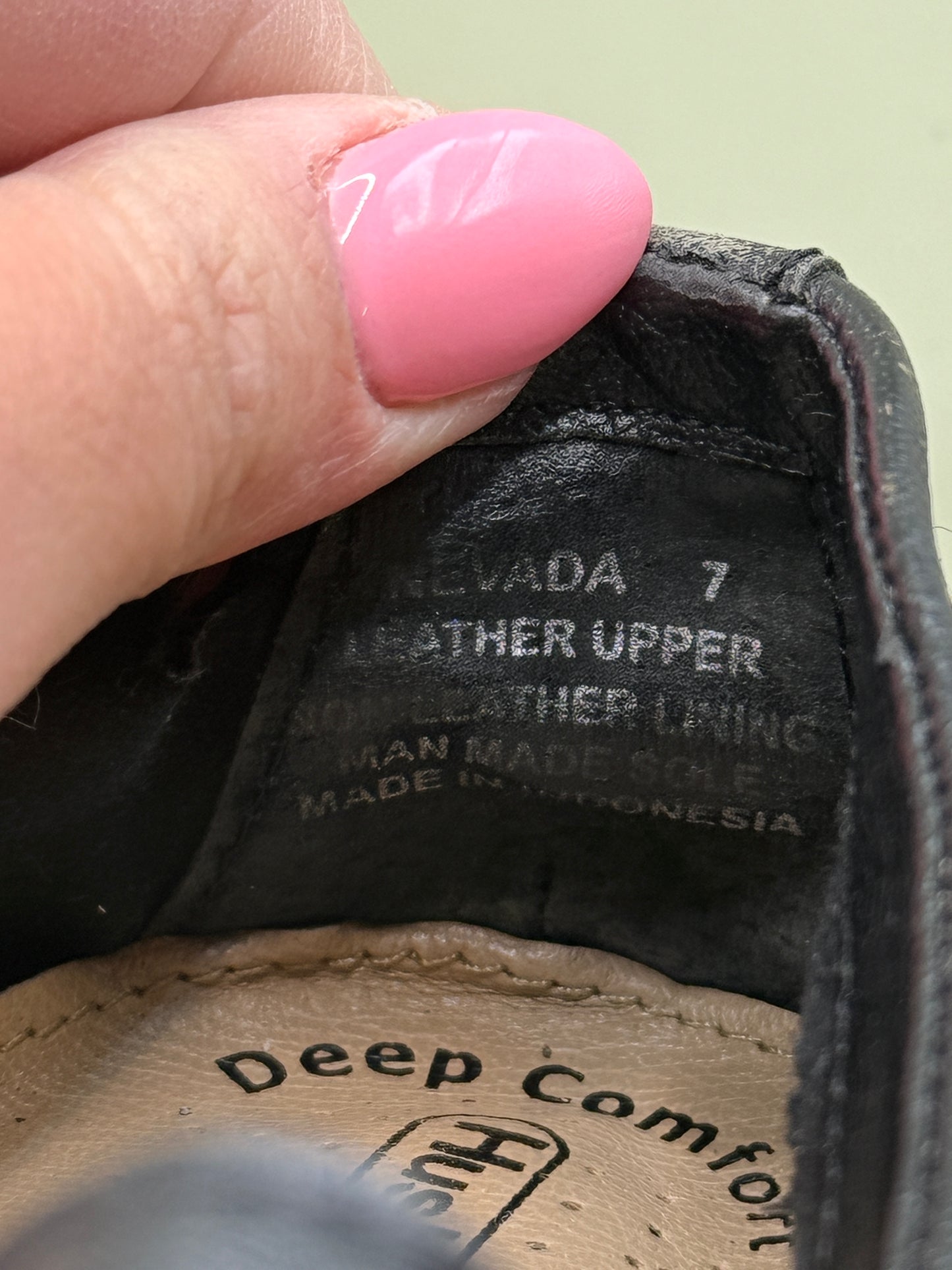 Hush Puppies Nevada Perforated Leather Loafers Black Size 7