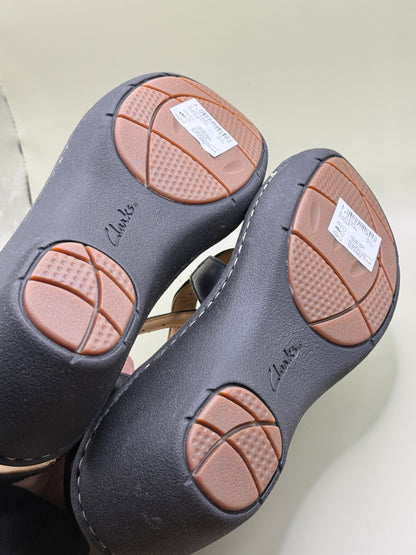 Clarks Un Stern Women's Black Leather Sandals – Women's EU 38