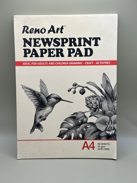 Reno Art Newsprint Paper Pad A4 80 Sheets