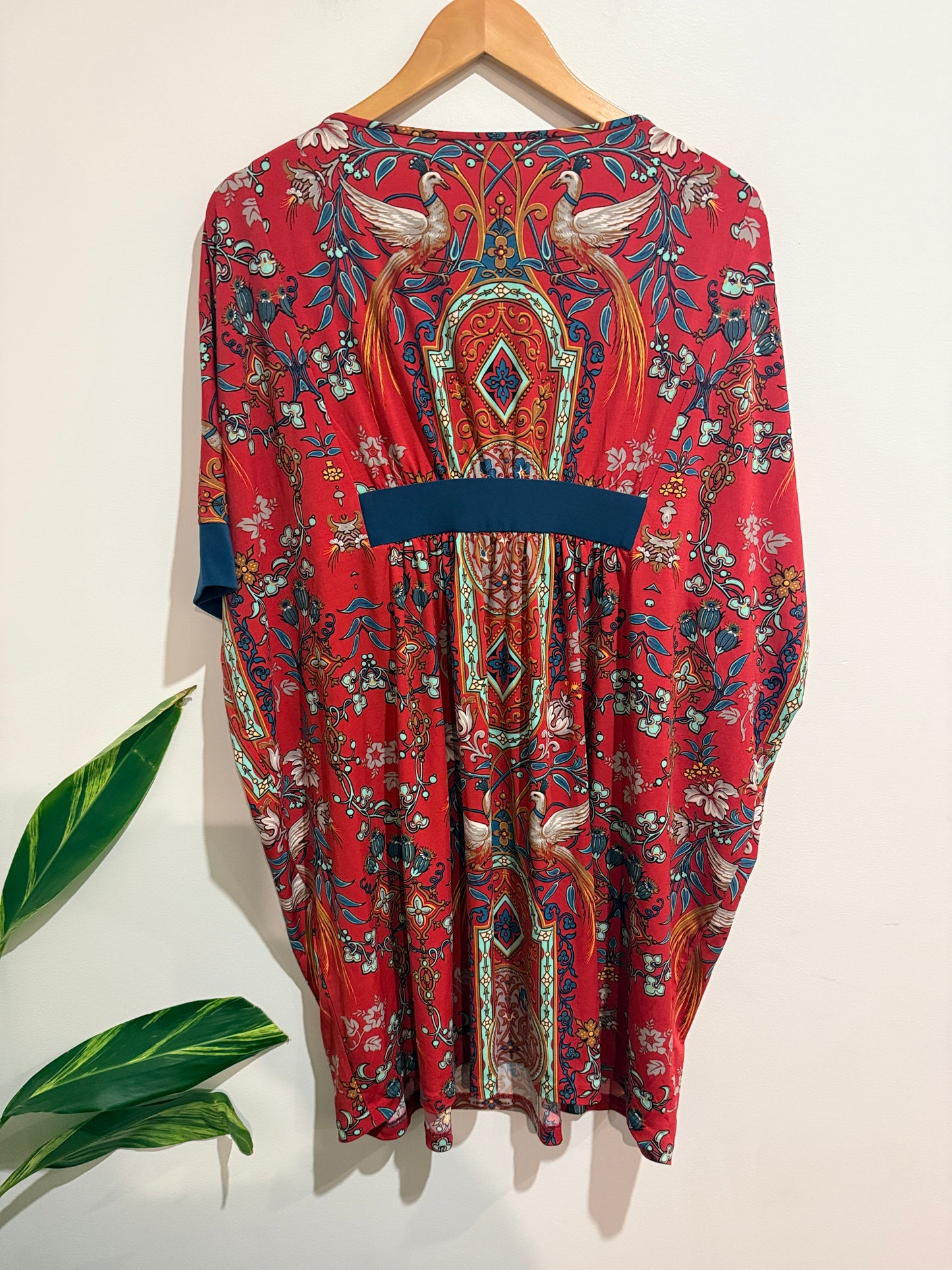 BNWT Leona Edmiston Pia Peacock Kaftan Tunic Size 2 (70cm Underarm)