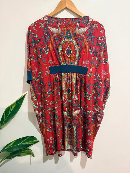 BNWT Leona Edmiston Pia Peacock Kaftan Tunic Size 2 (70cm Underarm)