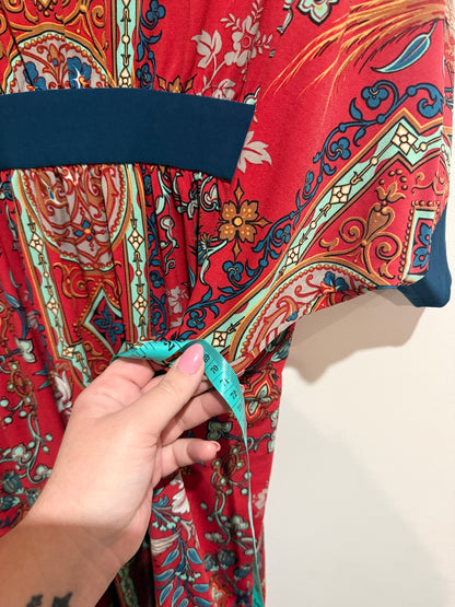 BNWT Leona Edmiston Pia Peacock Kaftan Tunic Size 2 (70cm Underarm)