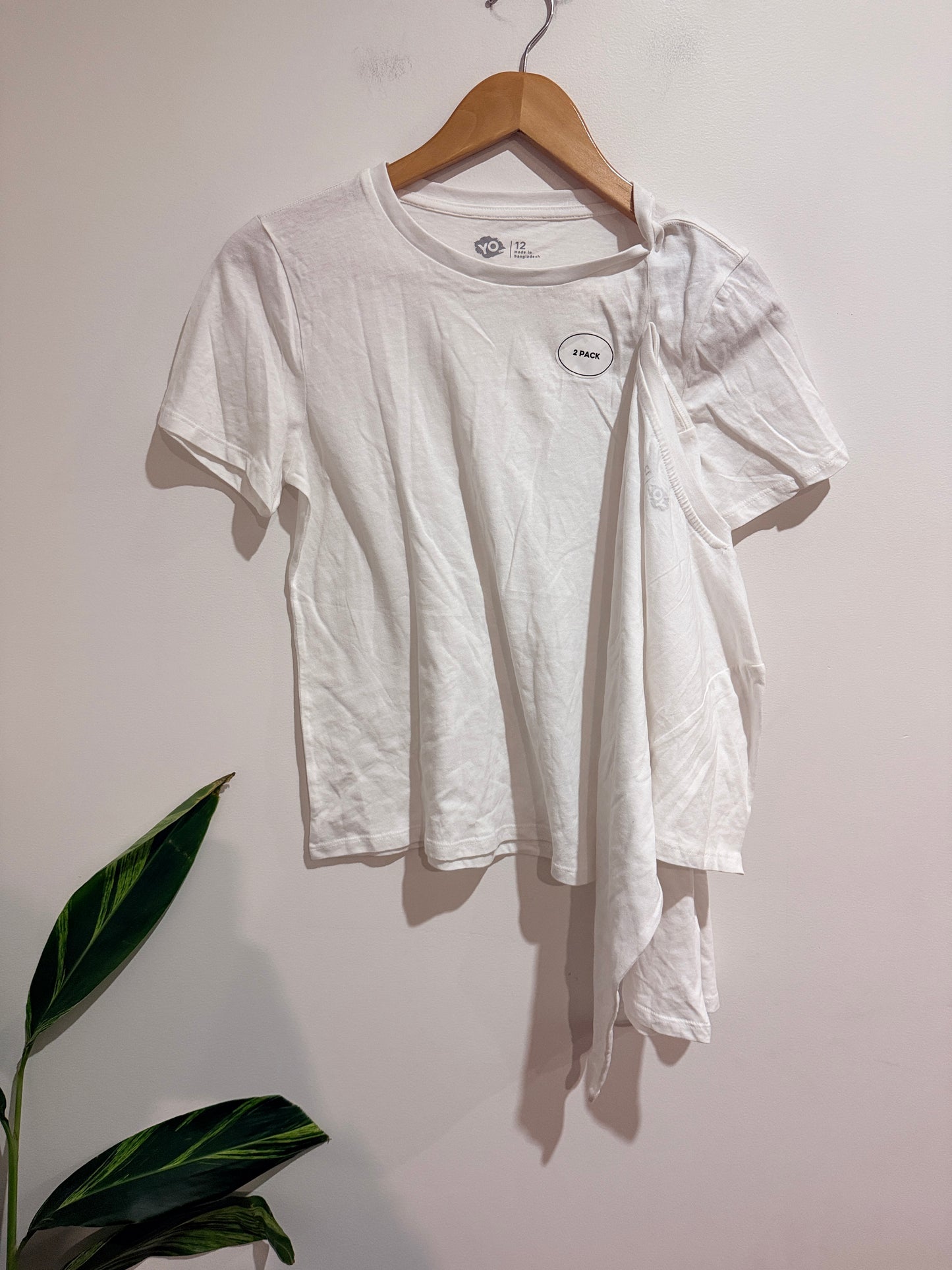 YO! Kids 2 Pack Cotton T-Shirts Size 12