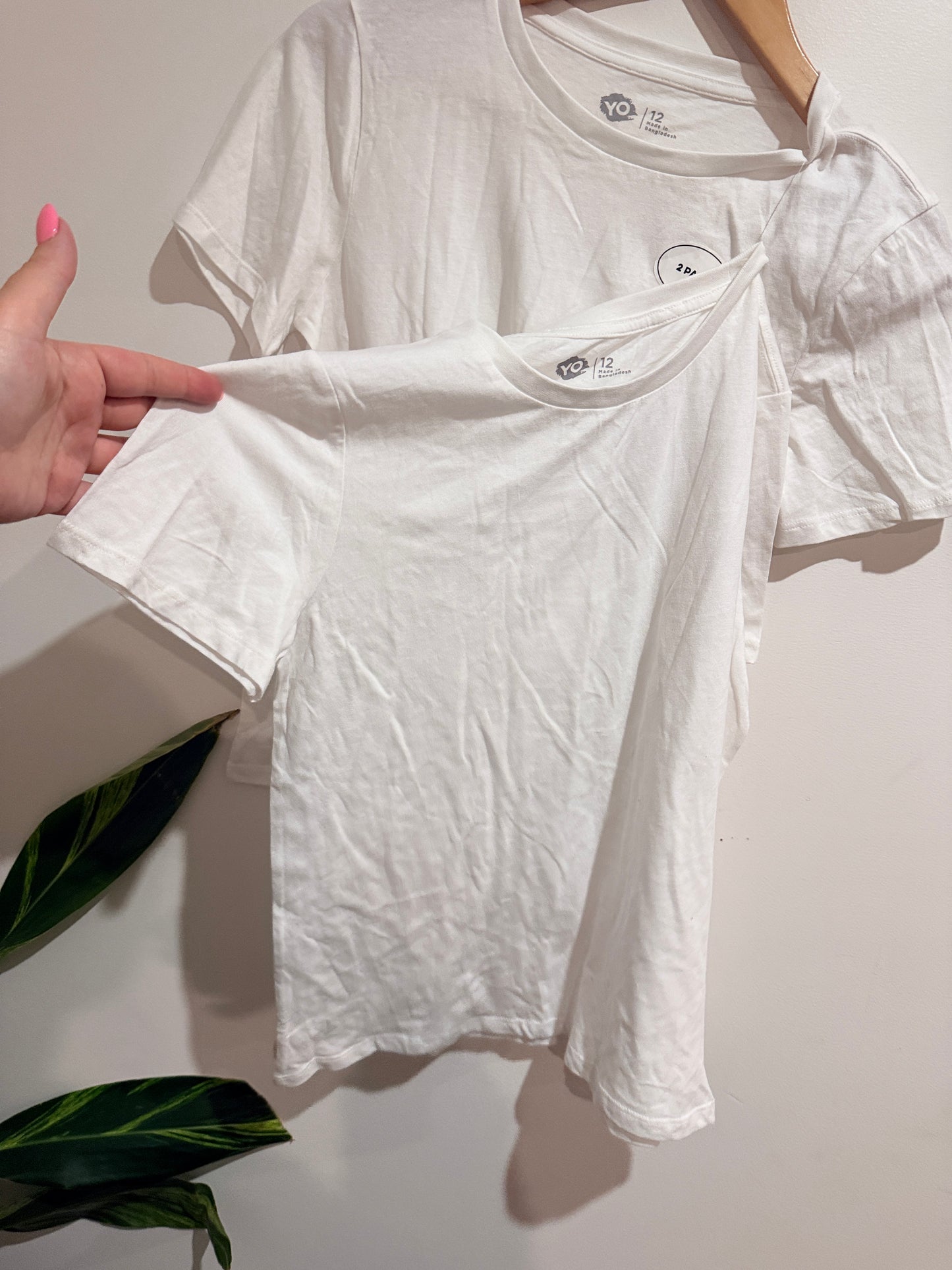YO! Kids 2 Pack Cotton T-Shirts Size 12