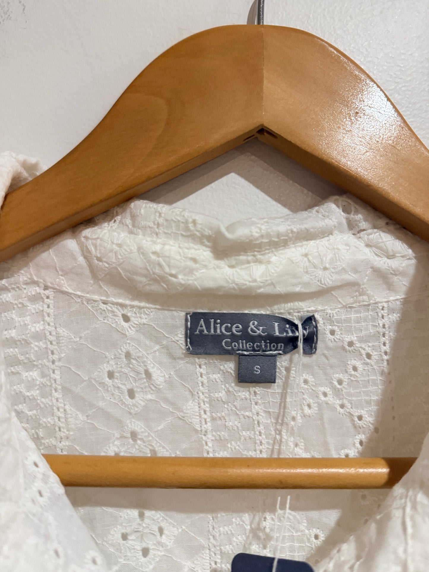 Alice & Lily Collection White Cotton Button Down Dress - Size S