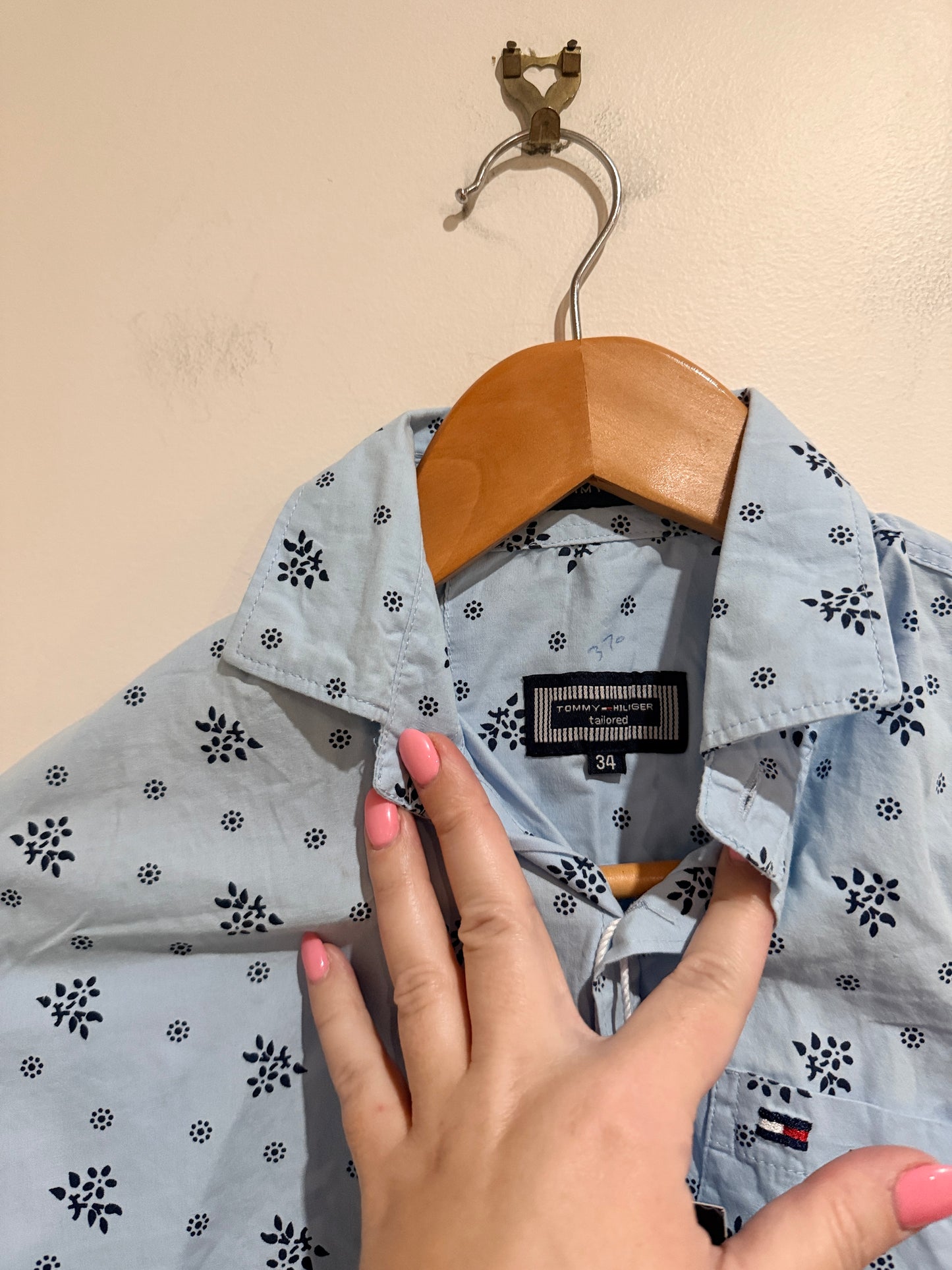 Tommy Hilfiger Tailored Floral Print Shirt Size 34